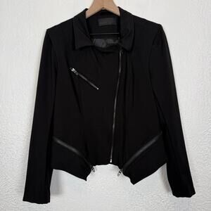 Blank NYC Black Zip Biker Moto Jacket Size XL